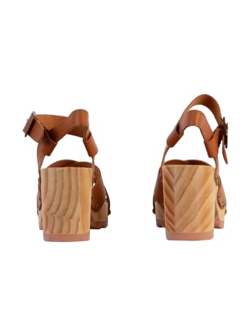 Kickers Kick Wise Leder-Sandalen mit Absatz Braun