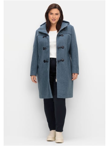 sheego Dufflecoat in taubenblau