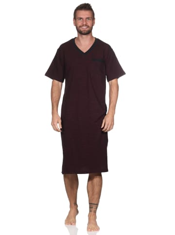 NORMANN Kurzarm Nachthemd - 80235 in rot