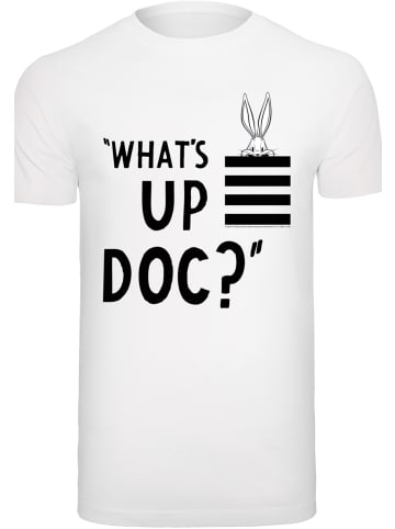 F4NT4STIC T-Shirt Looney Tunes Bugs Bunny What's Up Doc Stripes in weiß
