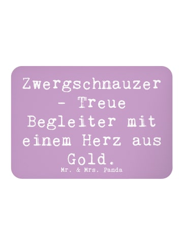Mr. & Mrs. Panda Magnet Spruch Zwergschnauzer Herz mit Spruch in Lavendeltraum