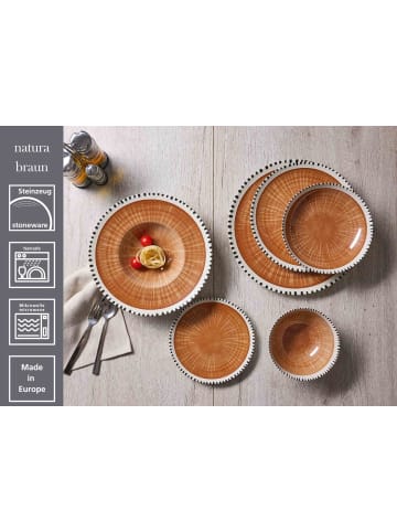 Ritzenhoff & Breker 12er Set Tafelservice Natura in Braun