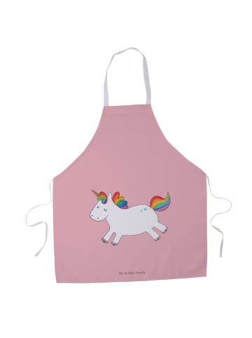 Mr. & Mrs. Panda Schürze Einhorn Happy ohne Spruch in Rot Pastell