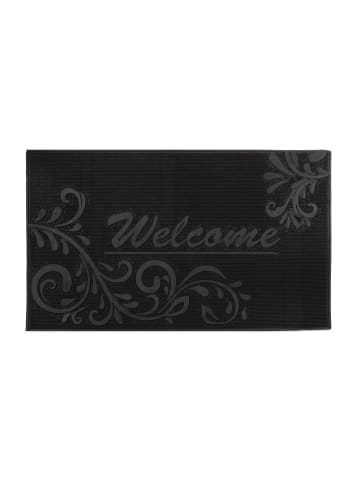 relaxdays Fußmatte Welcome in Schwarz - (B)75 x (T)45 cm