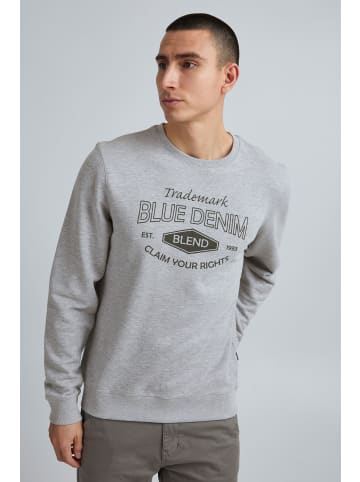 BLEND Rundhalspullover BHSweatshirt in Mittelgrau