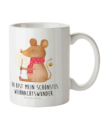 Mr. & Mrs. Panda Haferl Maus Weihnachten mit Spruch in Weiß
