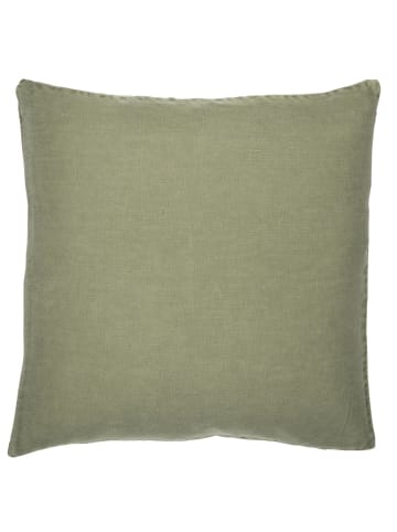 IB Laursen Leinen-Kissenbezug 50x50 cm einfarbig in olive