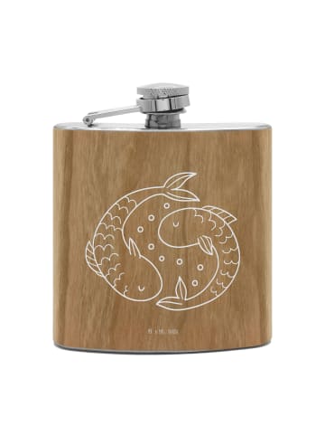 Mr. & Mrs. Panda Flachmann Sternzeichen Fische ohne Spruch in Braun