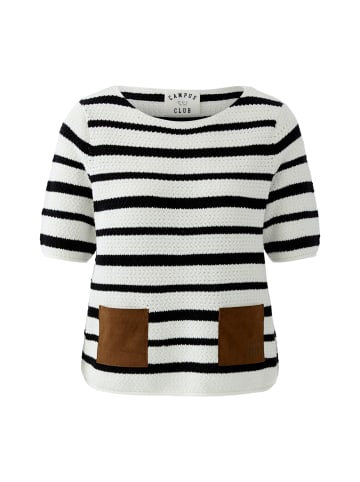Oui Pullover in white black