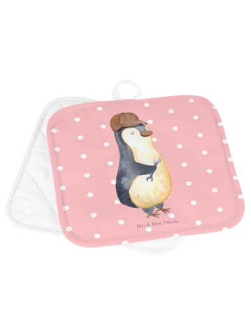 Mr. & Mrs. Panda 2er Set Topflappen  Wenn Papa es nicht reparier... in Rot Pastell