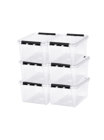 SmartStore 6er-Set Aufbewahrungsbox Classic Transparent 31L