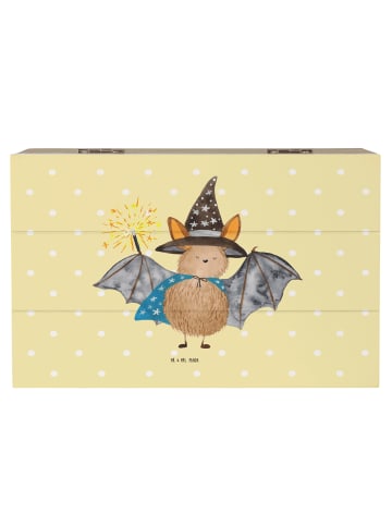 Mr. & Mrs. Panda kiste holz Fledermaus Zauberer ohne Spruch in Gelb Pastell