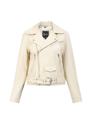 faina Damen Lederjacke in Wollweiss