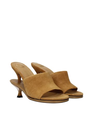 Jacquemus Braun Leder Stiletto Absatz Sandalen