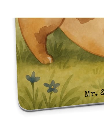 Mr. & Mrs. Panda Glasuntersetzer Hund Marienkäfer Design mit Spruch in Weiß