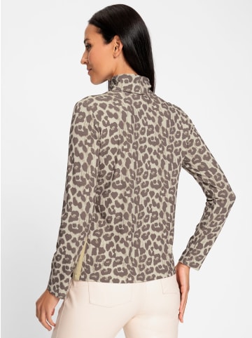 Heine Langarm-Shirt in elfenbein-dunkeltaupe-bedruckt