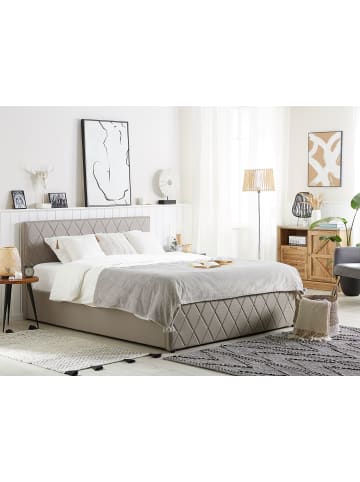 Beliani Doppelbett ROCHEFORT in Grau - (W) 170 x (H) 99 x (L) 214 cm