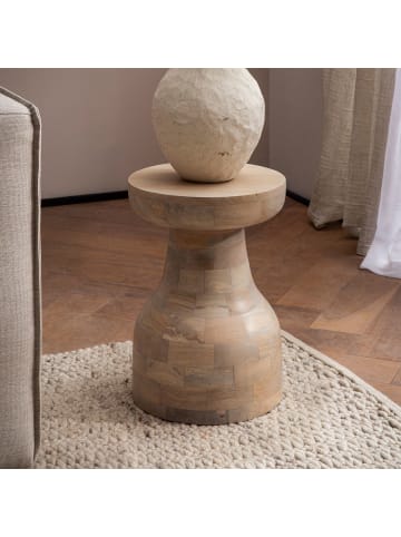 FineBuy Beistelltisch in Braun / Mango / 30x30x43