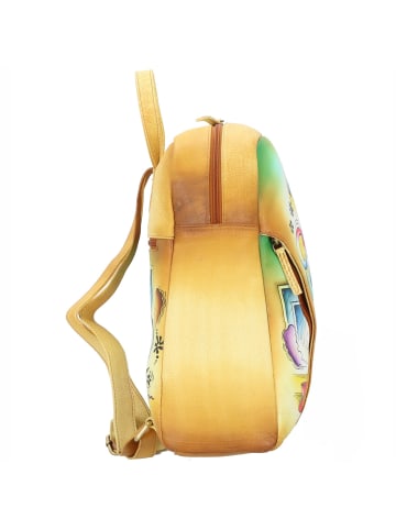 Greenland Nature Art+Craft City Rucksack Leder 37 cm in handbemalt