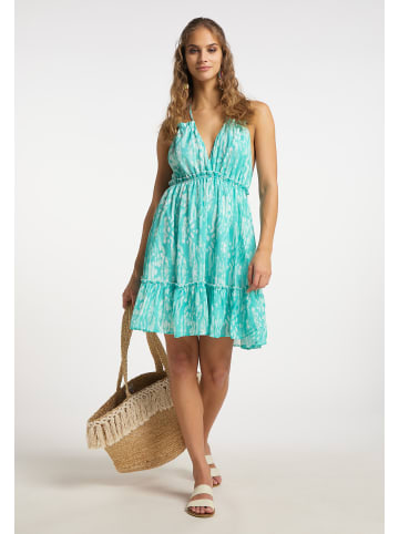 IZIA Damen Spaghetti Kleid in Türkis
