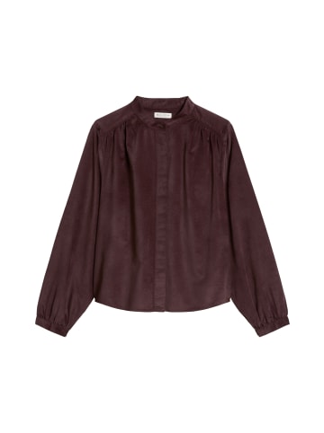 Marc O'Polo Samtbluse loose in Black Cherry