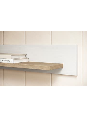 Furn.Design Wandboard weiß, Eiche, Wandregal skandinavisch 180 cm