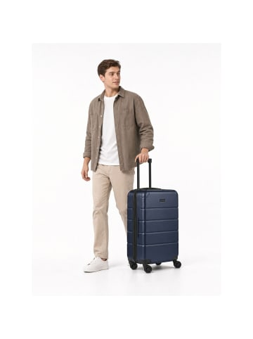 Police Dublin 4 Rollen Trolley M 64 cm mit Dehnfalte dark blue
