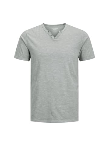 Jack and Jones 1er Pack JJESPLIT Neck Tee SS in Grau