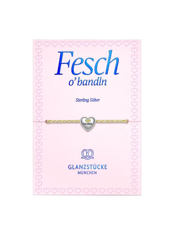 Glanzstücke München Armband Herz "HASERL" aus Sterling Silber in silber