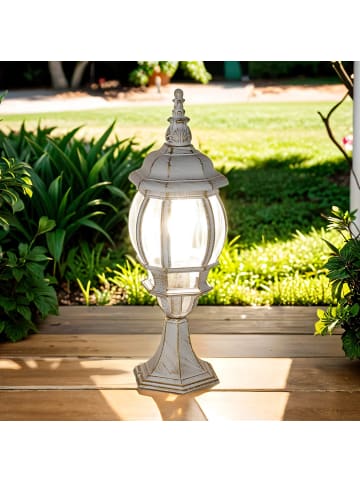 Licht-Erlebnisse Wegeleuchte (B)15.5 x (L)15.5 x (H)50.5 cm in Weiß Gold