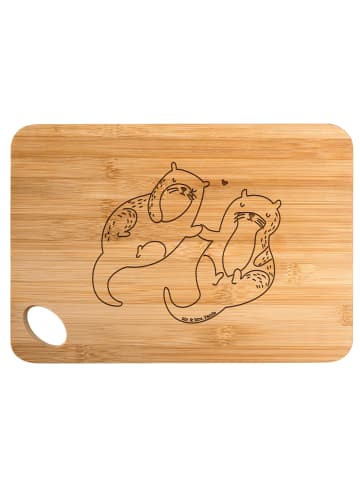 Mr. & Mrs. Panda Schneidebrett Otter Hände halten ohne Spruch in Braun