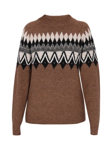 usha FESTIVAL Damen Pullover in Kamel Mehrfarbig