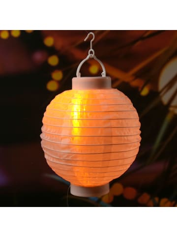 MARELIDA LED Solar Lampion in weiß - D: 20cm