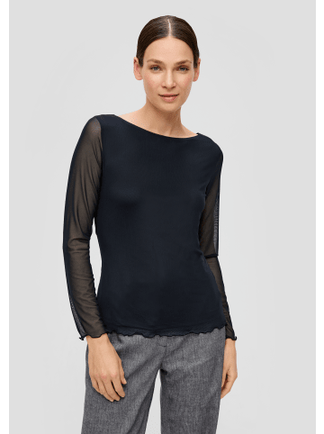 s.Oliver BLACK LABEL T-Shirt langarm in Blau