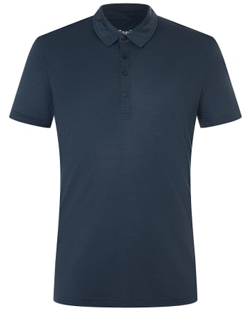 super.natural Merino Poloshirt in blau