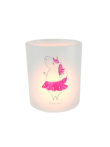 Mr. & Mrs. Panda Windlicht Einhorn Ballerina ohne Spruch in Transparent