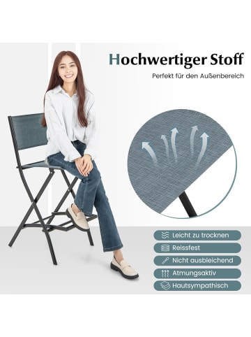 COSTWAY 2er Set Campingstühle in Blau