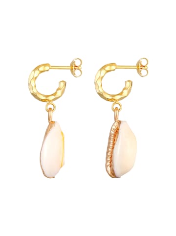 Elli Ohrringe 925 Sterling Silber Muschel in Gold