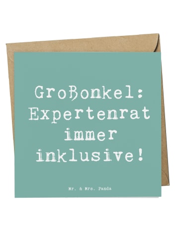 Mr. & Mrs. Panda Glückwunschkarte Spruch Großonkel Rat mit Spruch in Meeresbrise
