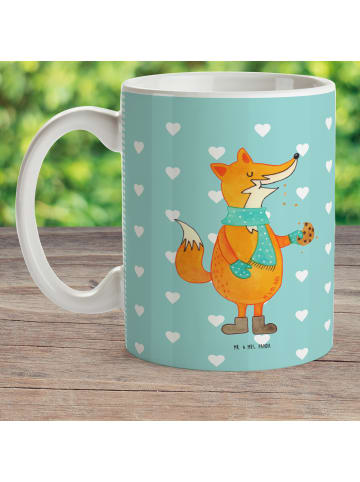 Mr. & Mrs. Panda Kindertasse Fuchs Keks ohne Spruch in Türkis Pastell