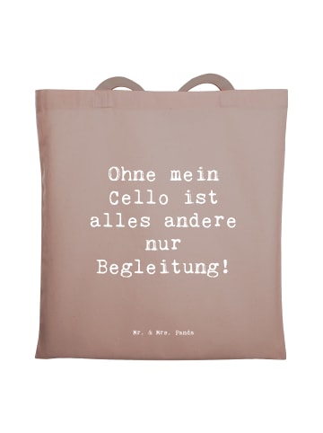 Mr. & Mrs. Panda Schultasche Spruch Zeichenllo Magie mit Spruch in Braun Pastell