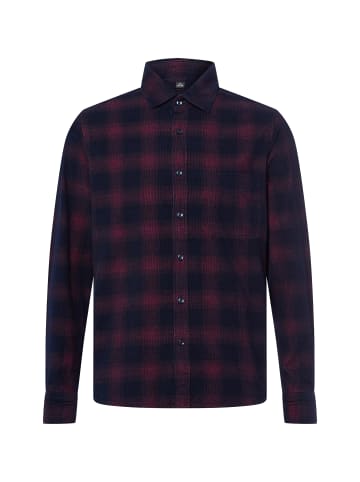 Nils Sundström Hemd in himbeer marine