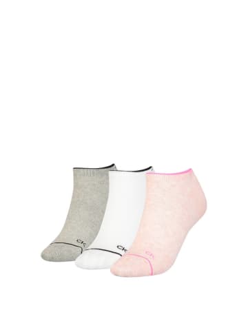 Calvin Klein Socken 3er Pack in Grau/Weiß/Rosa