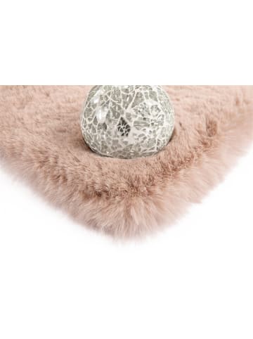 Kayoom Wohnzimmer Teppich – Hochflorteppich Rabbit Light 525 120cm RUND in creme - rund