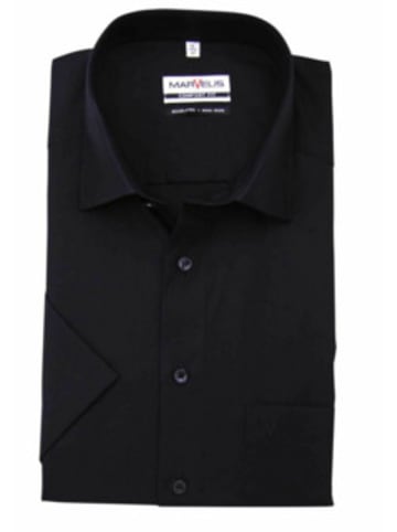 MARVELIS Kurzarm Business Hemd für Herren in schwarz