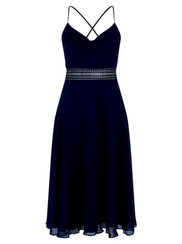 Vera Mont Cocktailkleid mit Wasserfallausschnitt in Night Sky