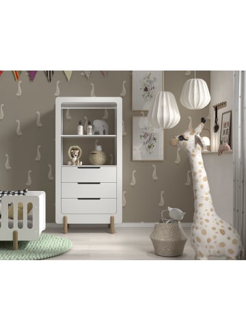 58 aufm Kessel REGALSCHRANK Karyl 88x54x180 Standregal Wandregal MDF Weiß