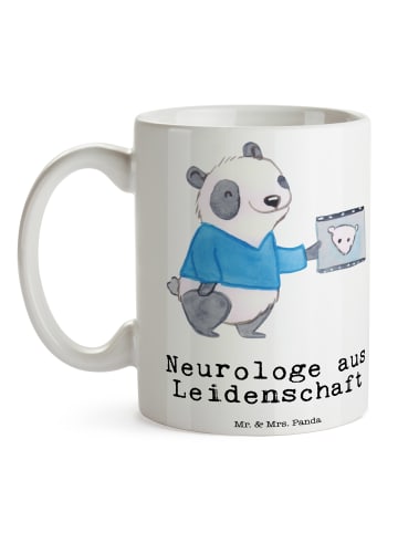 Mr. & Mrs. Panda Kaffeebecher Neurologe Leidenschaft mit Spruch in Weiß