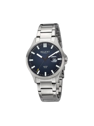 Regent Armbanduhr-Analog silber groß (ca. 40mm) Regent Metallarmband
