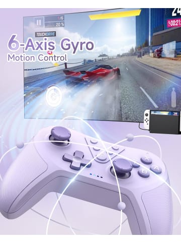 COFI 1453 Bluetooth Controller, Switch Controller mit 6-Axis Motion in Lila
